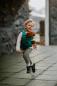 Preview: LennyLamb Puppentragehilfe mit Schnallen Under the Leaves - Golden Autumn IGEL GRÜN